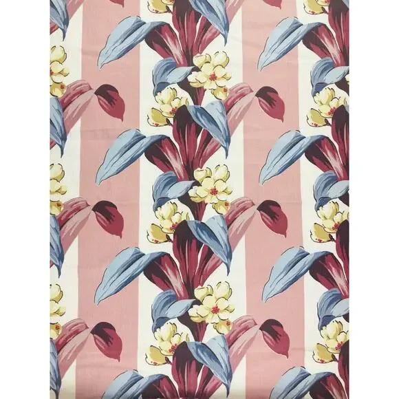 Pink Mauve Barkcloth Era Vintage Curtain Drape Upholstery Fabric Pieces 2 Magent - Picture 2 of 11